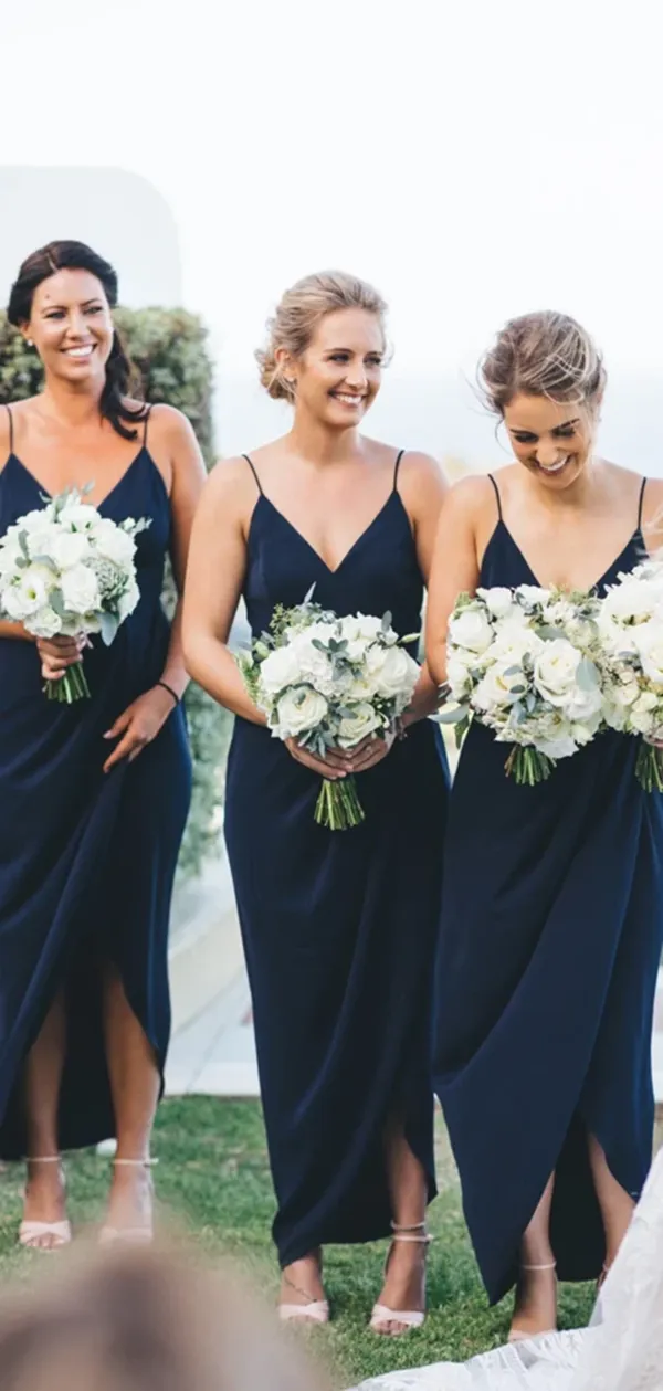 Spaghetti Straps Simple Bridesmaid Dresses, Wedding Guest Bridesmaid Dresses