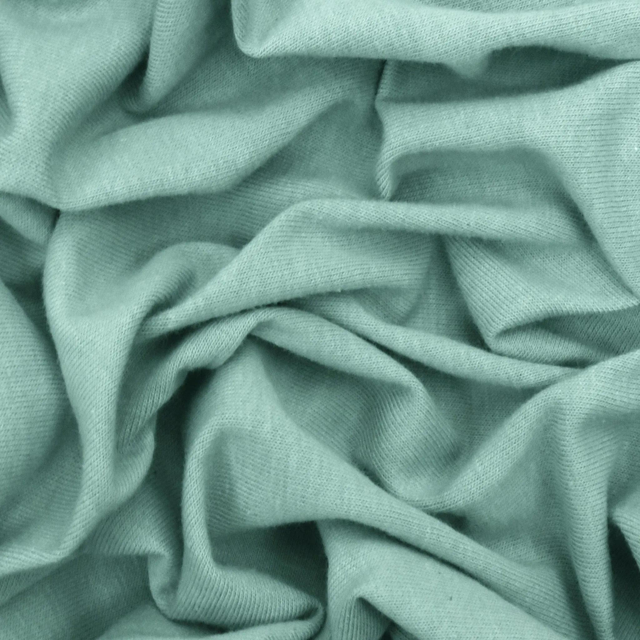 Spring Day Teal Solid Stretch Jersey Knit Fabric