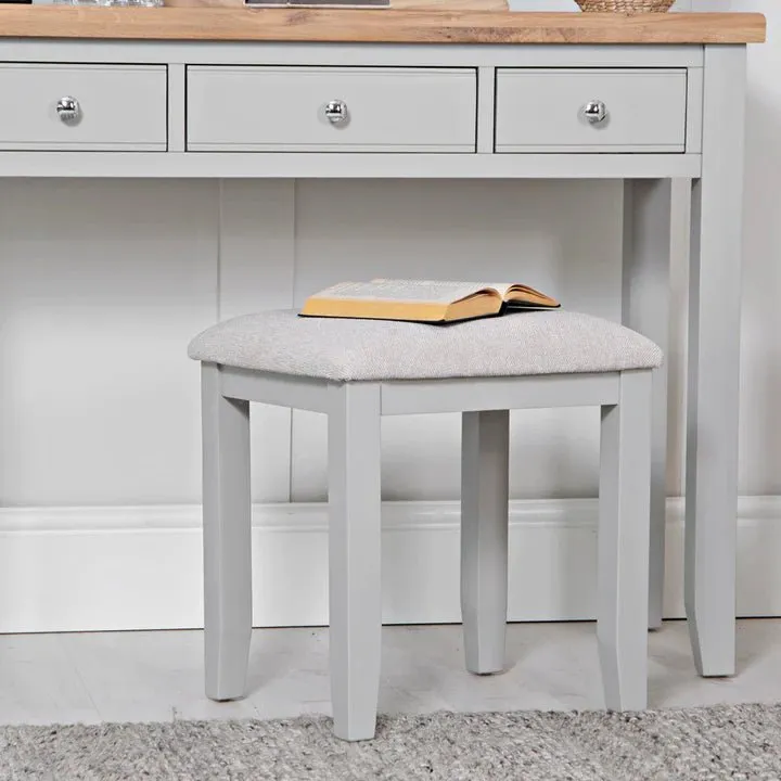 Thornham Dressing Table Stool, Grey