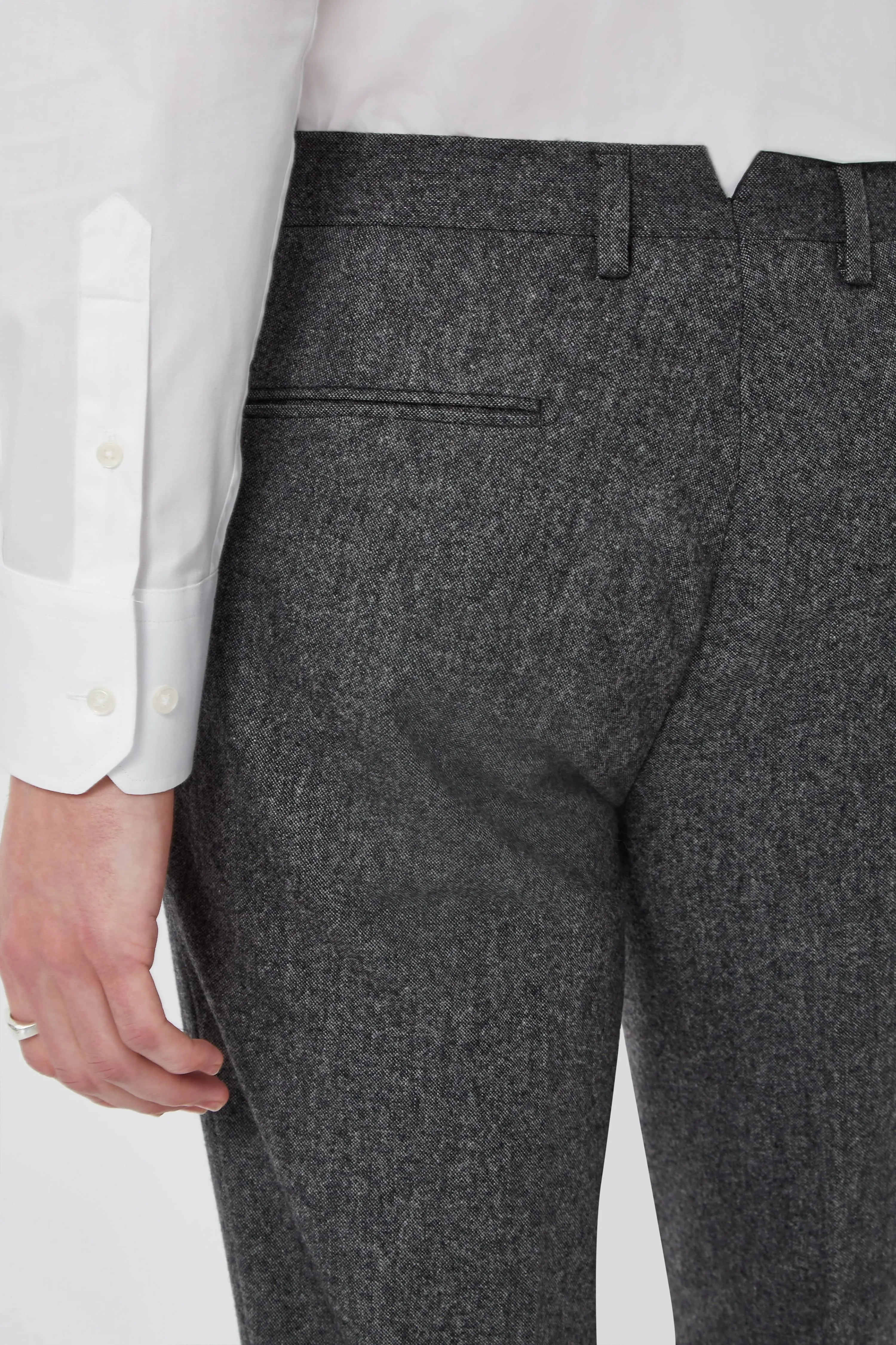 Uptown Slim Fit Grey Wool Trousers - ARCHIVE