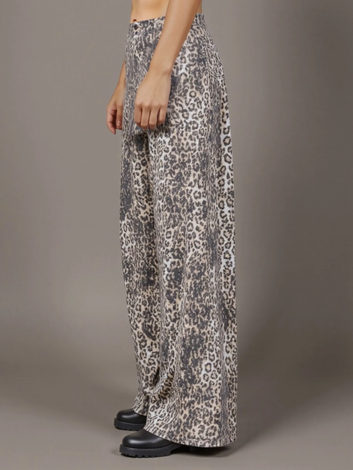 Wide Leg Leopard Pants